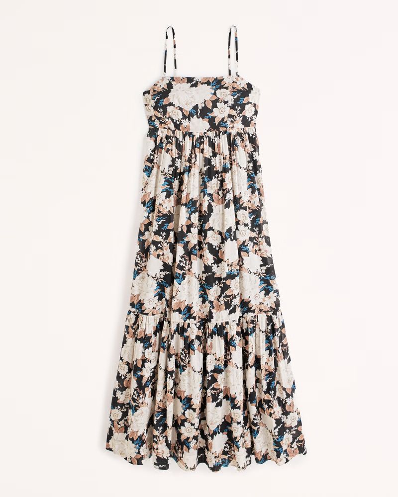 Low Back Babydoll Maxi Dress | Abercrombie & Fitch (US)