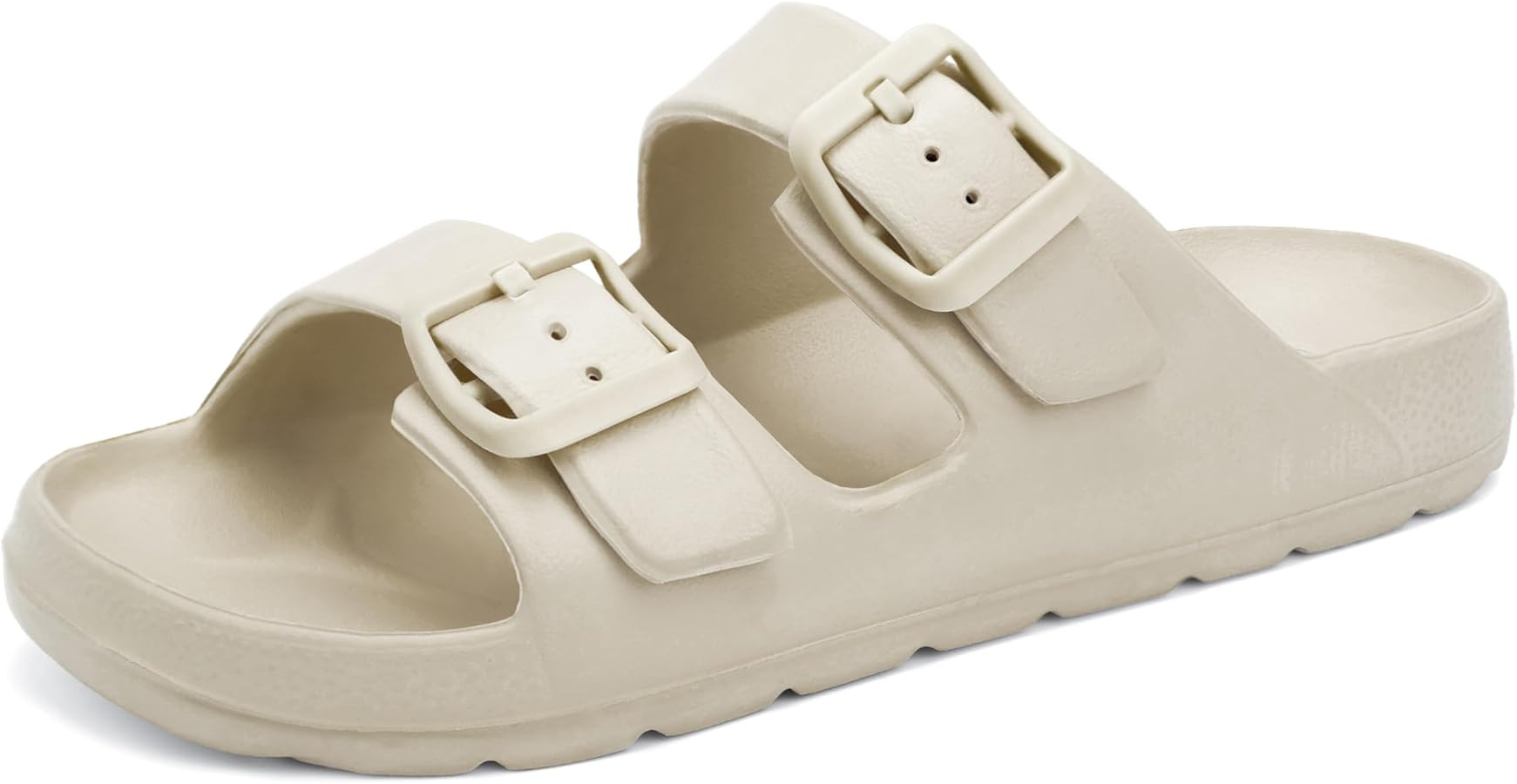 INMINPIN Boys Girls Double Buckle Slide Sandals Comfort Beach Pool Shower Slippers Adjustable Ind... | Amazon (US)
