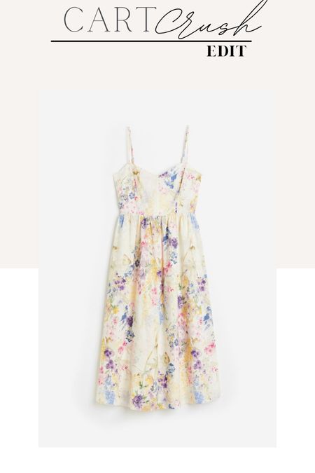 Linen floral print midi dress, H&M outfit, Easter dress, Spring look, cart crush

#LTKSeasonal #LTKU #LTKunder50
