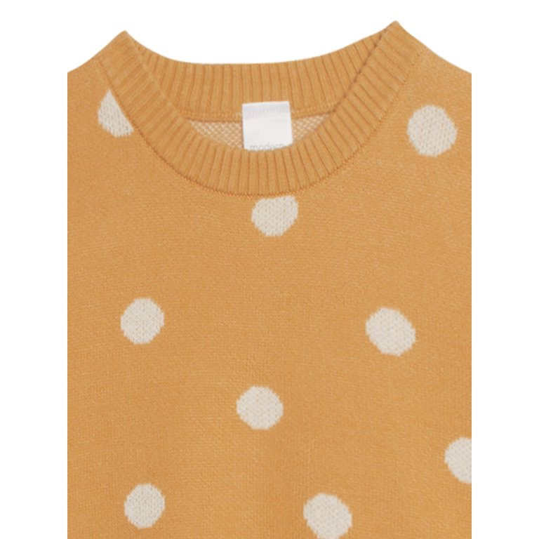 Modern Moments by Gerber Baby & Toddler Girl Jacquard Sweater & Wide-Leg Pant, 2-Piece Outfit Set... | Walmart (US)