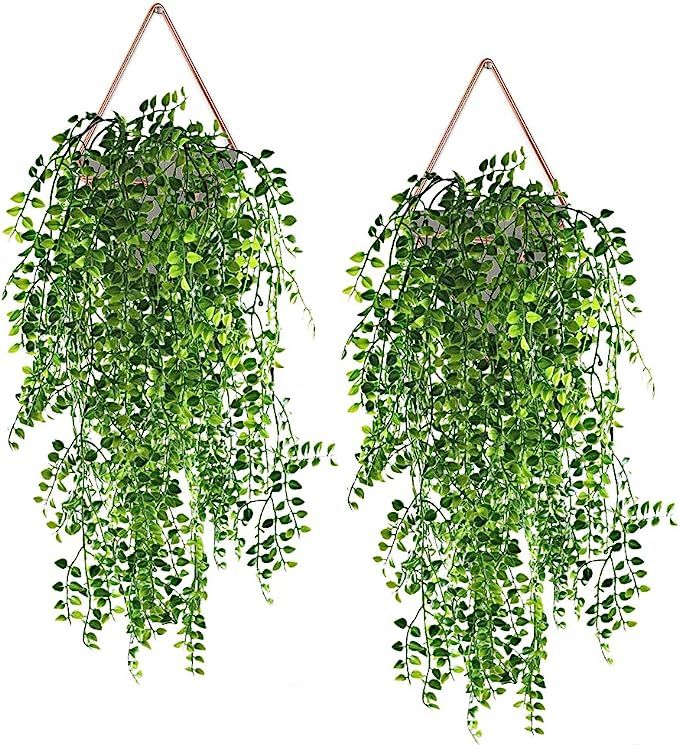 Artificial Plants Vines Fake Hanging Ivy Decor Plastic Greenery for Wall Indoor Outdoor Hanging B... | Amazon (US)