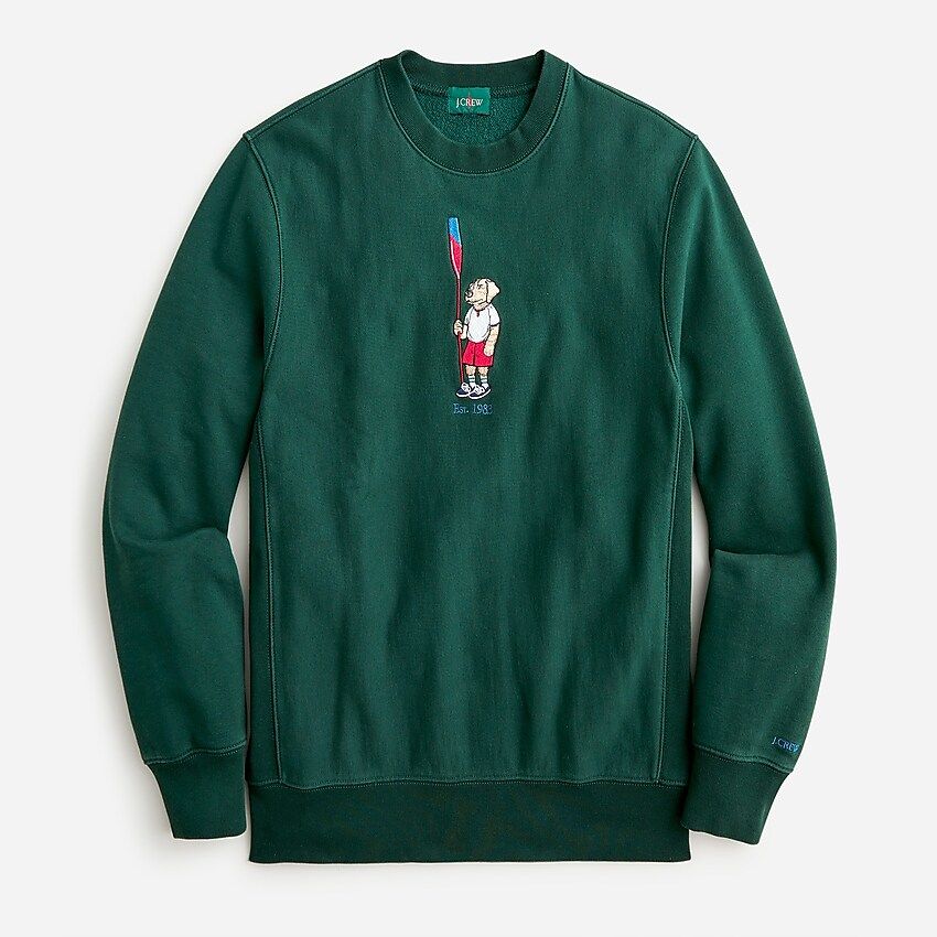 Heritage 14 oz. fleece embroidered oarsman dog sweatshirt | J.Crew US