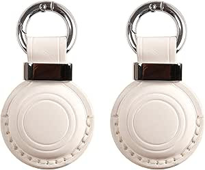2 Pack KEEPXYZ Genuine Leather Airtag Holder Suitable for Apple Airtag Keychain Leather, Secure A... | Amazon (US)