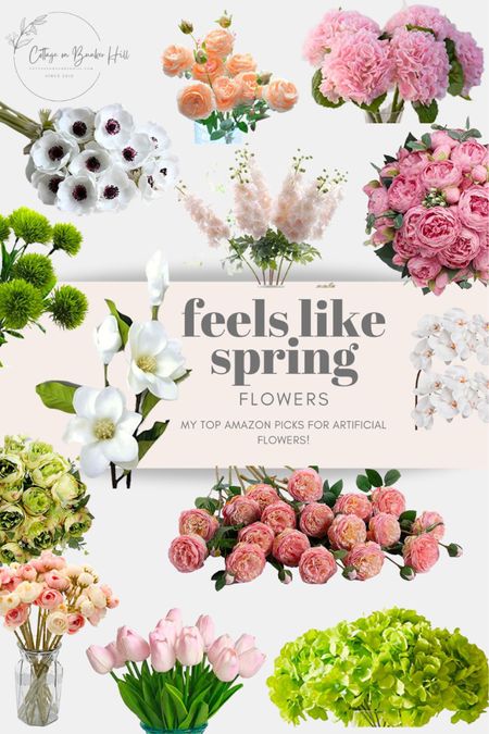 The prettiest artificial Spring flowers from Amazon. Beautiful budget-friendly finds to brighten up your home.

#LTKhome #LTKSeasonal