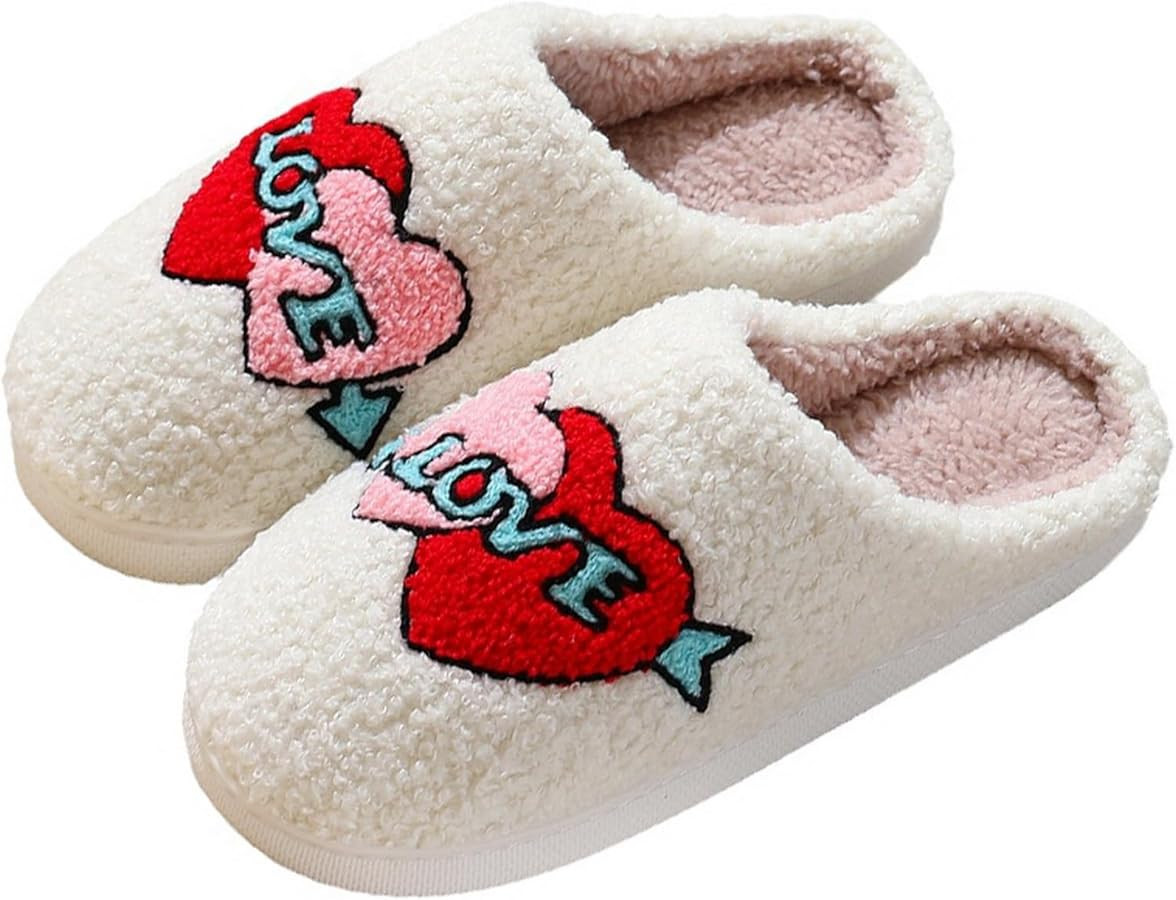 Menore Cute House Slippers for Womens Mens Retro Soft Warm Fuzzy Slippers Memory Foam Cloud Slide... | Amazon (US)