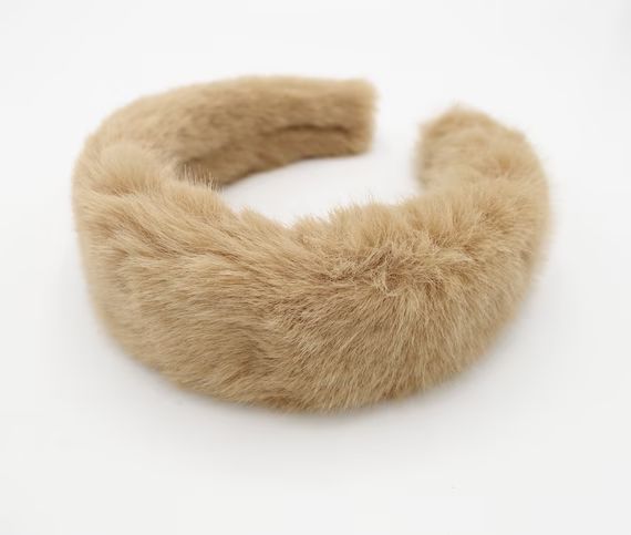 Fabric fur headband faux fur hairband women Fall Winter hair | Etsy | Etsy (US)
