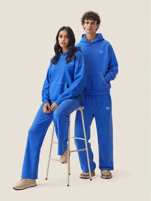 AELFRIC EDEN Cloud Essential Fleece Pullover Hoodie Set in Blue at Nordstrom, Size X-Small | Nordstrom