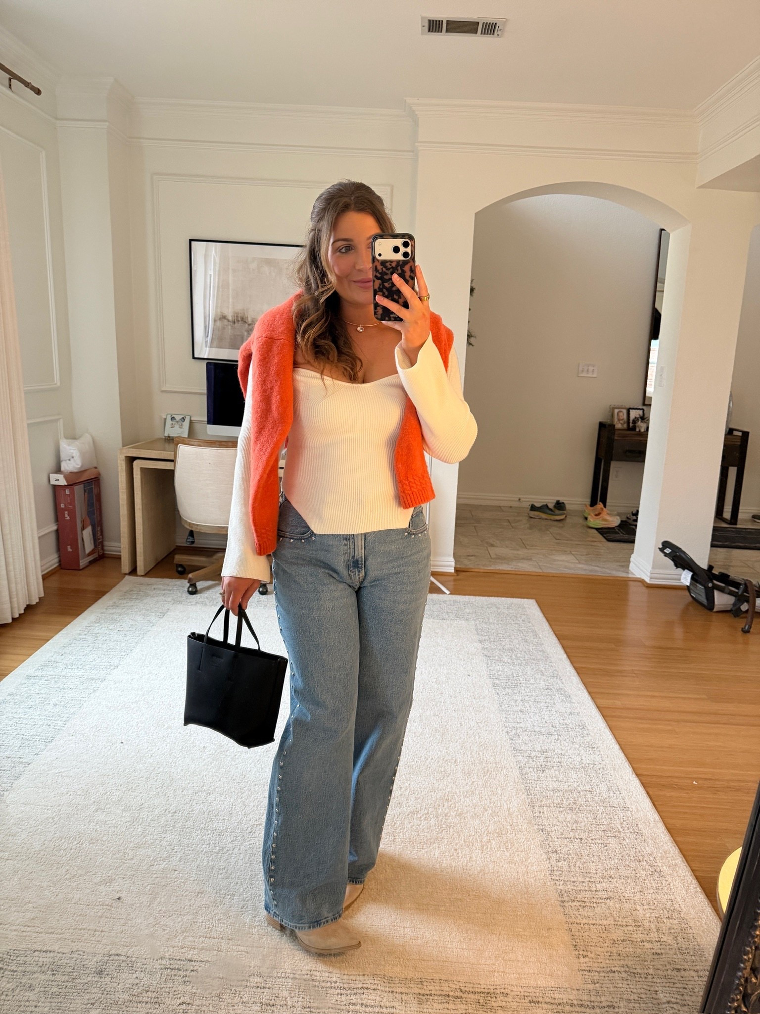 OOTD! Mixing high and low pieces for this look! 

Winter outfit, winter style, women’s ootd, mom ootd, Abercrombie jeans, Abercrombie denim, Sezane sweater, Amazon fashionn

#LTKdayinmylife #LTKgrwm #LTKootd