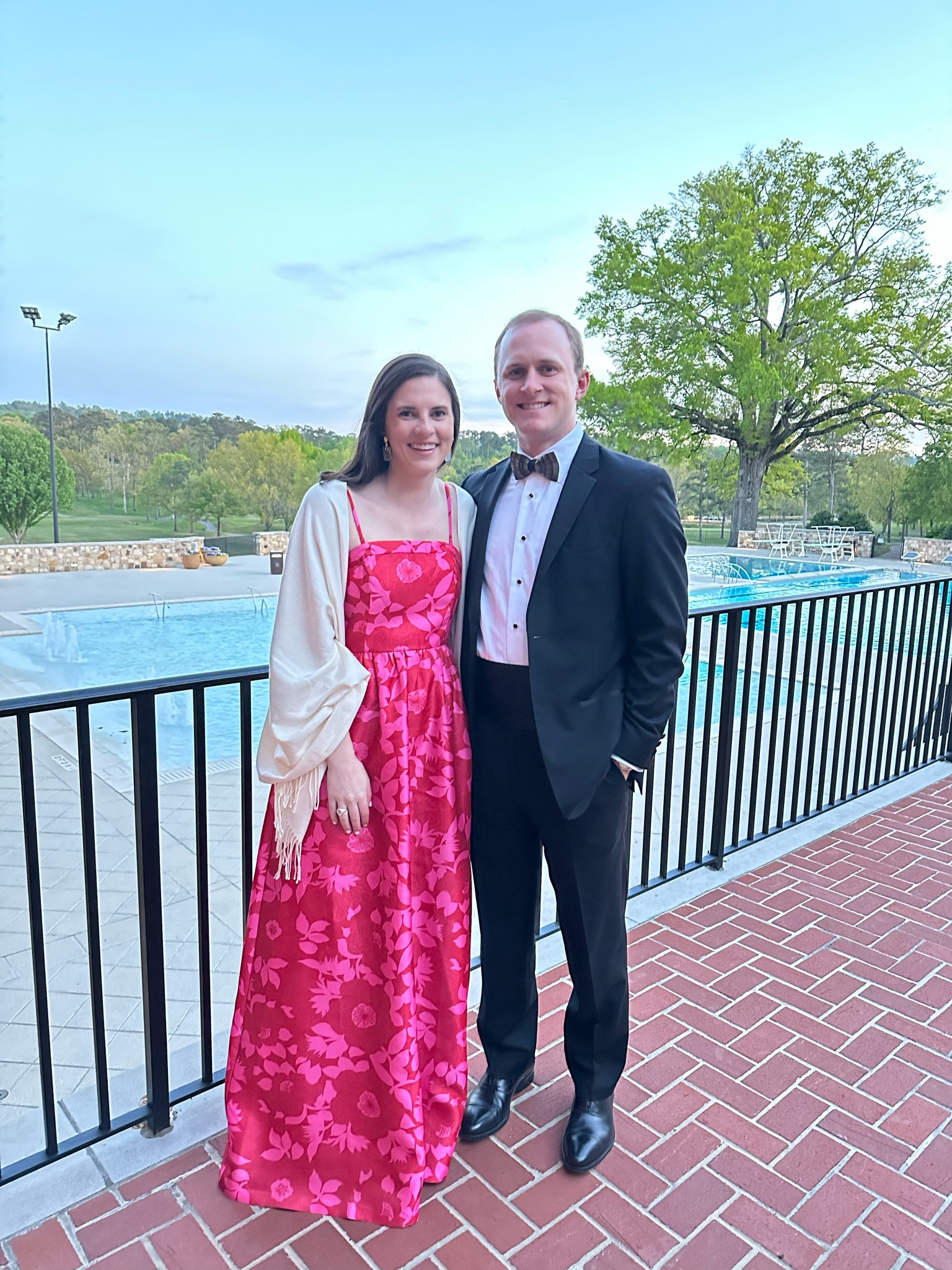 A bright spring dress for a black tie wedding last night! 

#LTKwedding