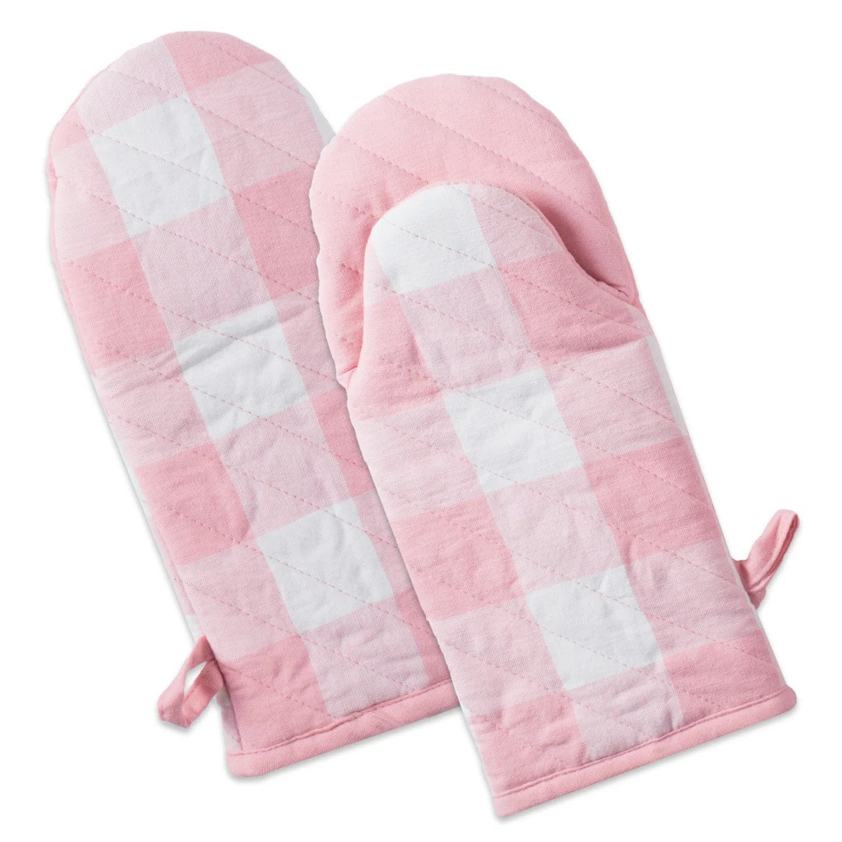Gracie Oaks Wolsingham Gingham Cotton Oven Mitt Set (Set of 2) | Wayfair North America