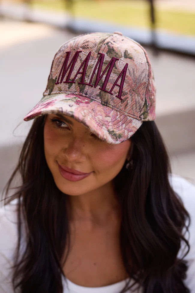 Mama Wine Tapestry Baseball Hat SALE | Pink Lily