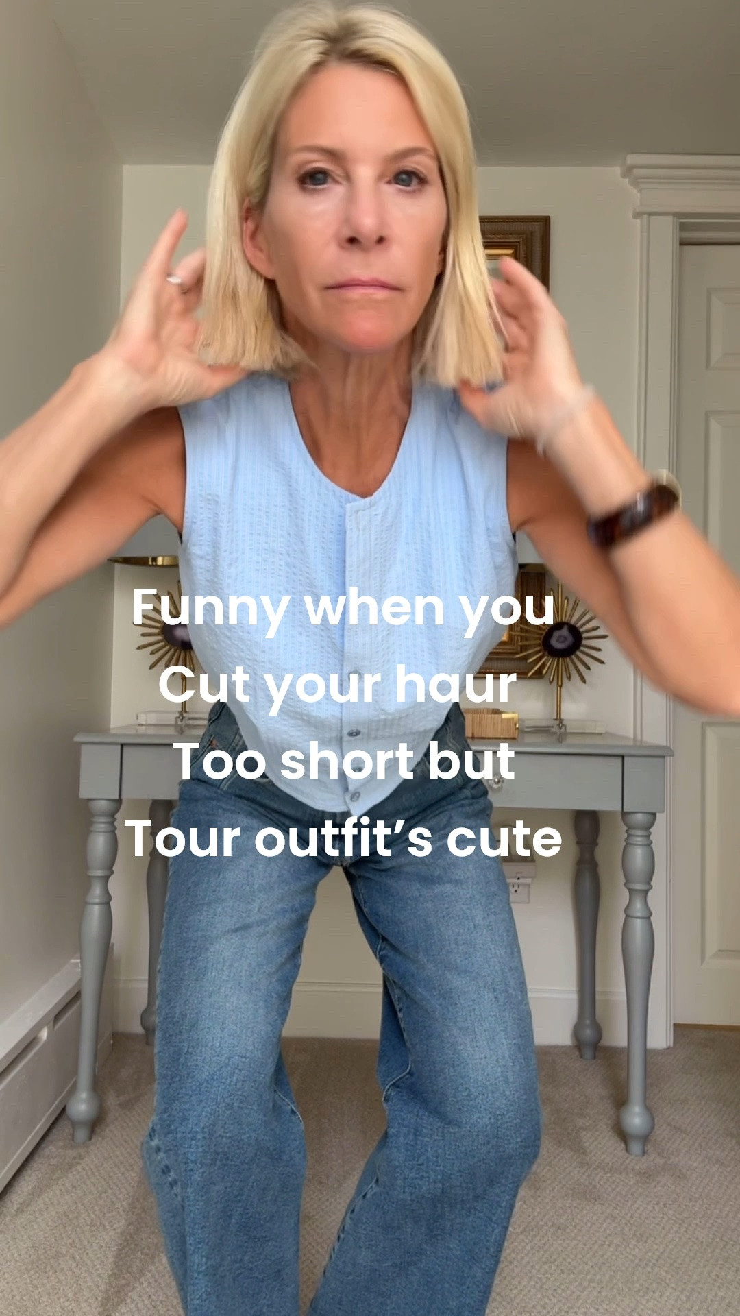 Cut my hair too short BUT my outfit is darn cute 😂

#LTKootd #LTKOver40 #LTKTravel