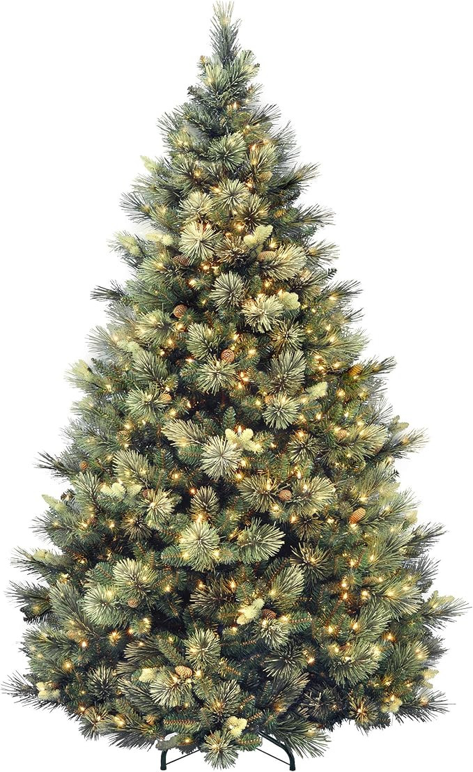 National Tree Company 'Feel Real' Pre-lit Artificial Christmas Tree | Includes Pre-strung White L... | Amazon (US)