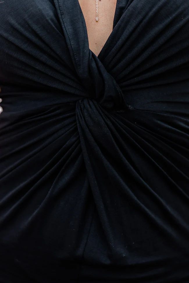 Where Are You Now Black Knit Maxi Dress | Pink Lily
