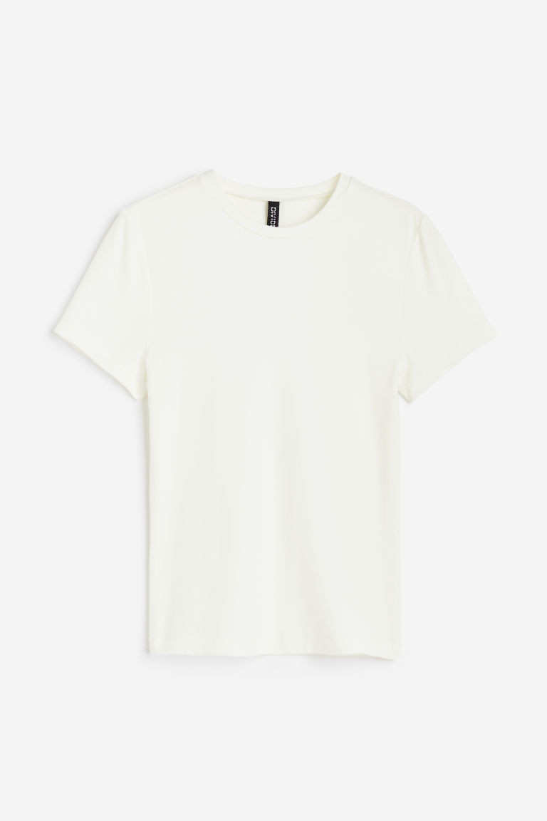 H & M - Fitted T-shirt - White | H&M (US + CA)