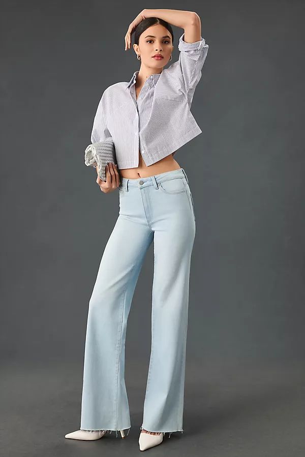 Paige Leenah High-Rise Wide-Leg Jeans By Paige in Blue Size 30 | Anthropologie (US)