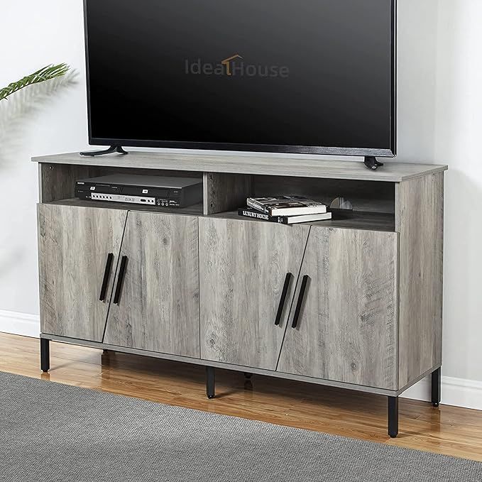Amyove TV Stand for 65" TVs with 4 Asymmetric Door, Entertainment Center and Media Console, Buffe... | Amazon (US)