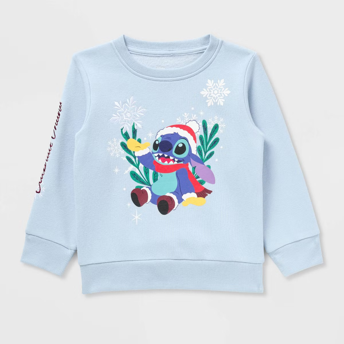 Toddler Boys' Lilo & Stitch Ohana Holiday Family Matching Fleece Sweatshirt - Blue 4T | Target
