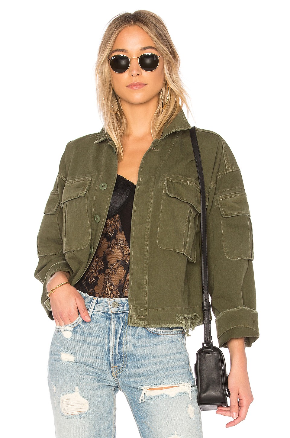 MILITARY STYLE CROPPED OVERSIZED JACKET DORIAN
                     
                    GRLFRND | Revolve Clothing (Global)