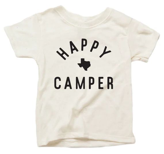 HAPPY TX CAMPER / Toddler / Youth Camping T-shirt | Etsy (US)