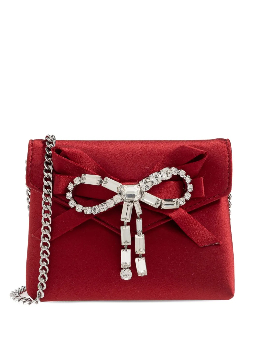 Jimmy Choo Bow Chain Mini Bag | Red | FARFETCH ID | Farfetch Global