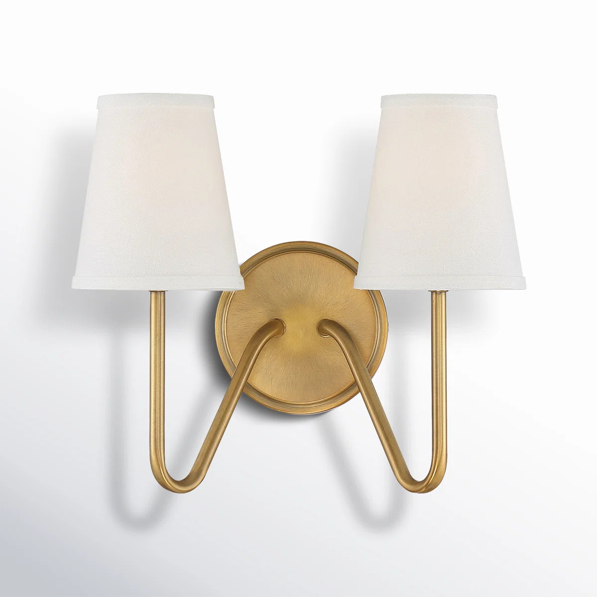 Roan 13" W 2-Light Dimmable Armed Sconce with Fabric Shades | Wayfair North America