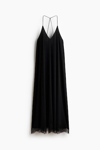 H & M - Lace-Trimmed Slip Dress - Black | H&M (US + CA)