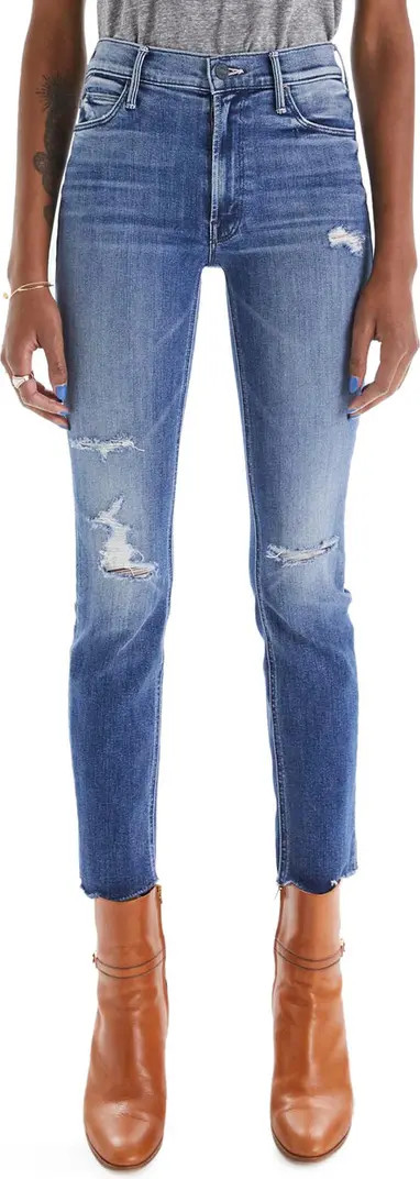 The Dazzler Mid Rise Ankle Fray Jeans | Nordstrom