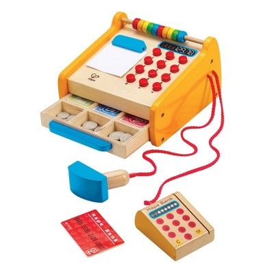Hape Toys Kids Wooden Checkout Store Cash Register Educational Pretend Playset | Target