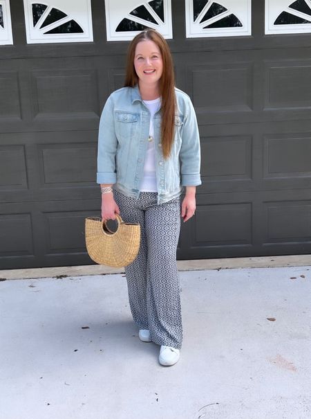 Old Navy linen pants, Casual style, straw bag, Sea & Grass bag, denim jacket, Target style finds, Jcrew Factory Style, favorite t-shirt, white sneakers, everyday style, ETSY finds

#LTKstyletip #LTKunder50 #LTKitbag
