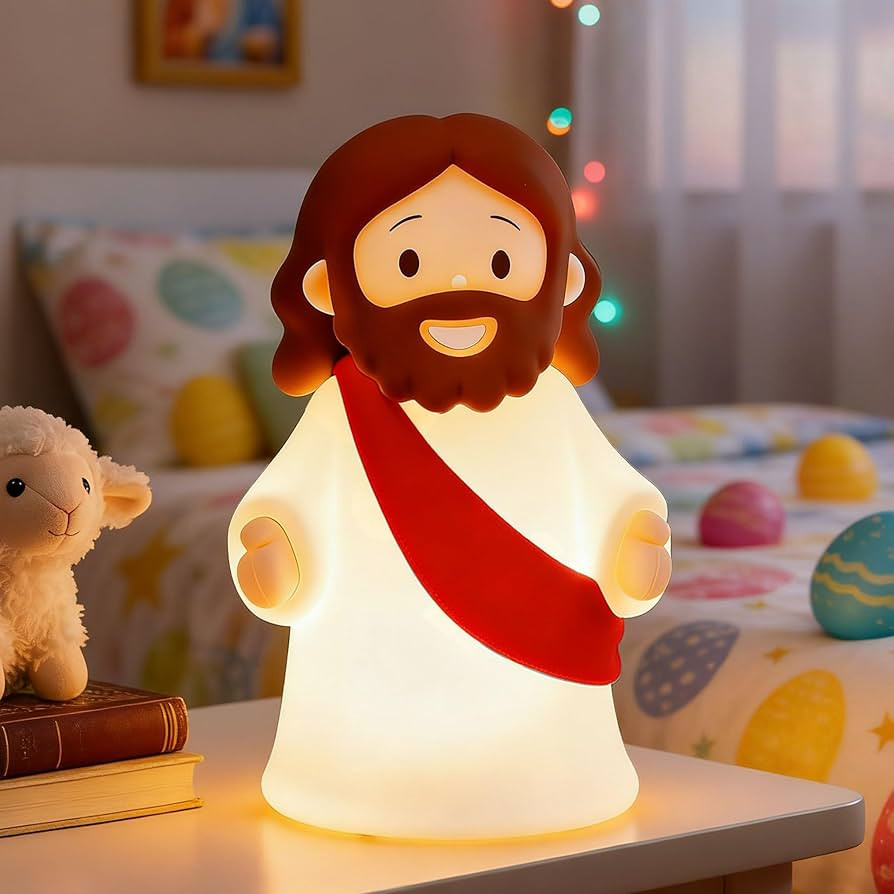 Jesus Night Light Rechargeable Bedside Night Light Dimmable Silicone LED Light Ideal for Religiou... | Amazon (US)
