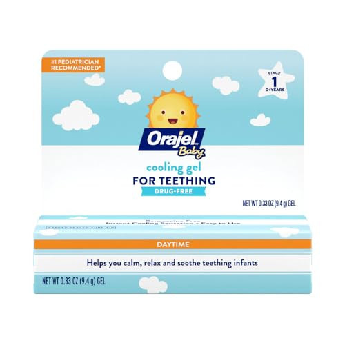 Orajel Baby Daytime Cooling Gel for Teething, Drug-Free, #1 Pediatrician Recommended Brand for Teething*, One .33oz Tube | Amazon (US)
