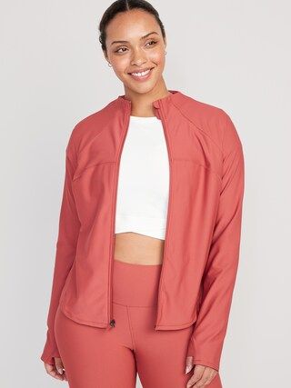 PowerSoft Cropped Full-Zip Performance Jacket for Women | Old Navy (US)