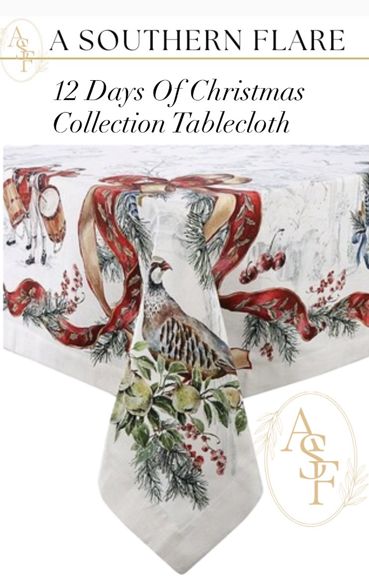 Holiday table cloth, holiday Tabletop 

#LTKHoliday #LTKHome #LTKFindsUnder100