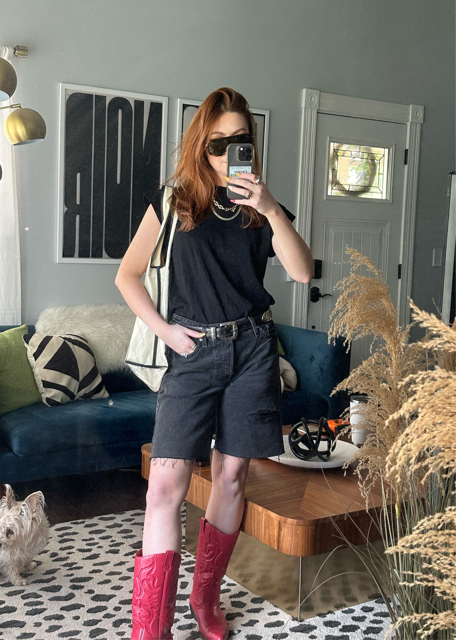 Long denim jorts cowboy boot summer outfit

#LTKSeasonal #LTKStyleTip #LTKFindsUnder50