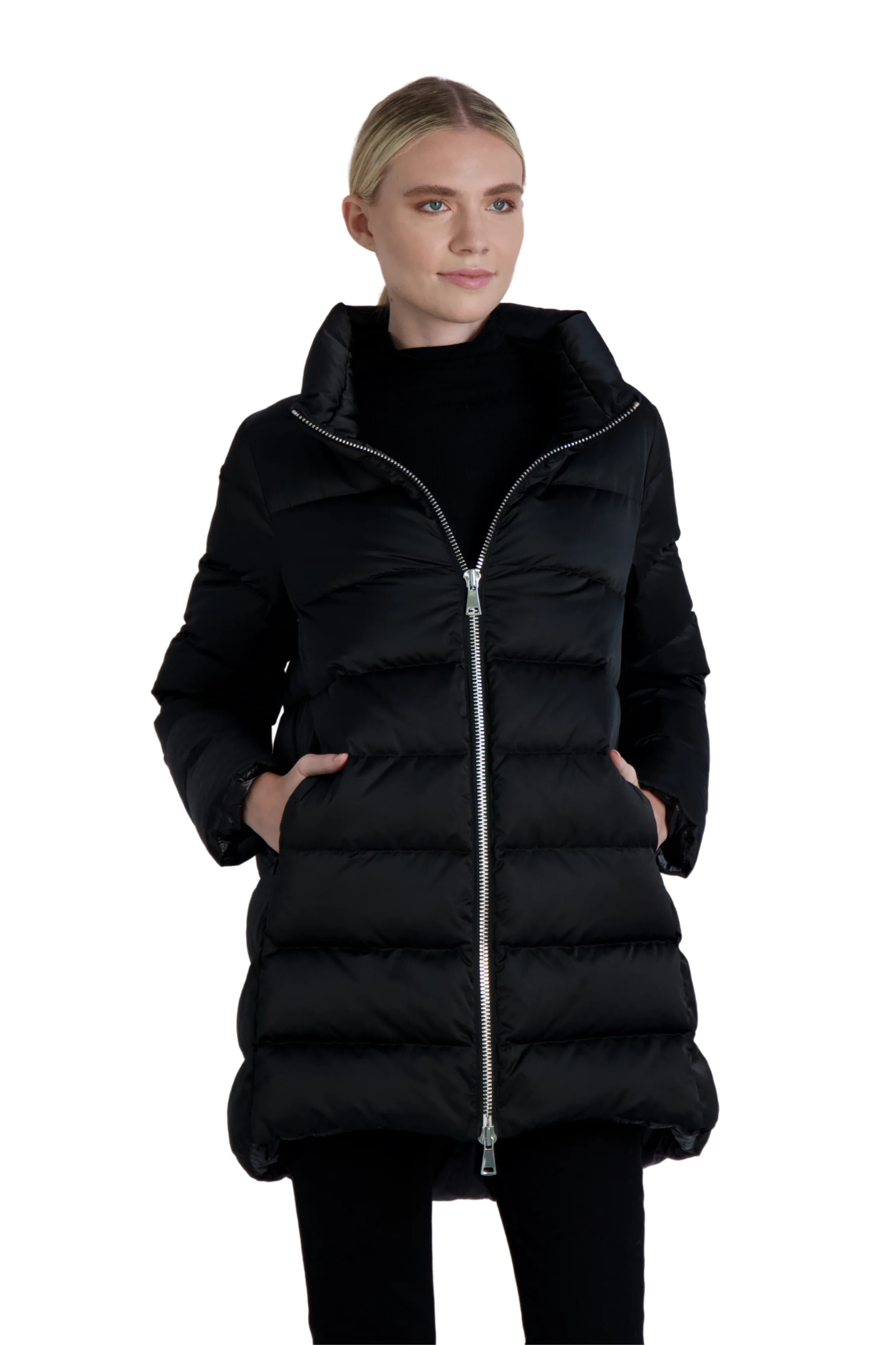 The Dorchester Down Coat with Chunky Zipper | Cotes of London
