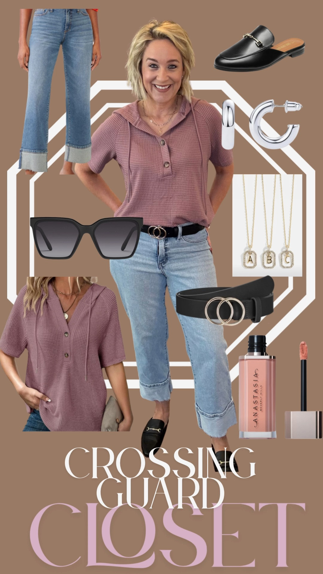 🙋🏼‍♀️Waffle knit in short sleeve! Yes please! 
Brunching when my squad and this is what I’m wearing! 
#shopthelook 

#LTKOver40 #LTKFindsUnder100 #LTKSeasonal