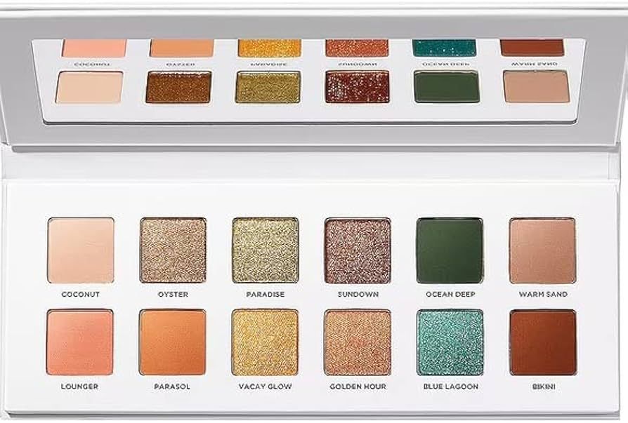 ICONIC LONDON Beachside Babe Eyeshadow Palette |12 Summery Shades, Cruelty Free, Vegan Makeup | Amazon (US)