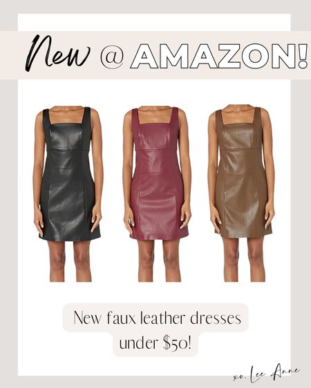 New faux leather dresses at Amazon! 

#LTKHoliday #LTKsalealert #LTKstyletip