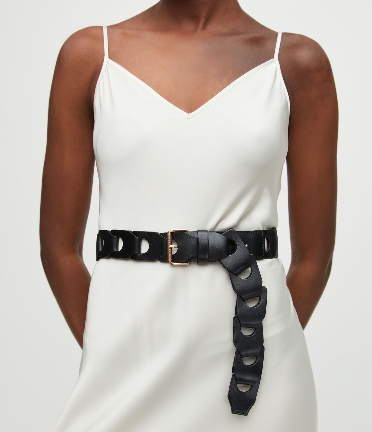 Eloise Leather Woven Belt | AllSaints US
