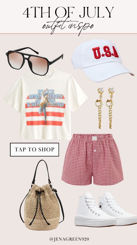 4th Of July Outfit | Boxer Shorts | Graphic Tee | USA Baseball Hat | White Sneakers 

#LTKShoeCrush #LTKSeasonal #LTKStyleTip