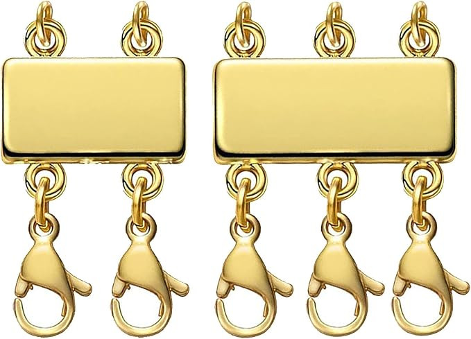 2pcs Necklace Layering Clasp,Multi Necklace Layering Clasp,Closures Separator Detangler Connector... | Amazon (CA)