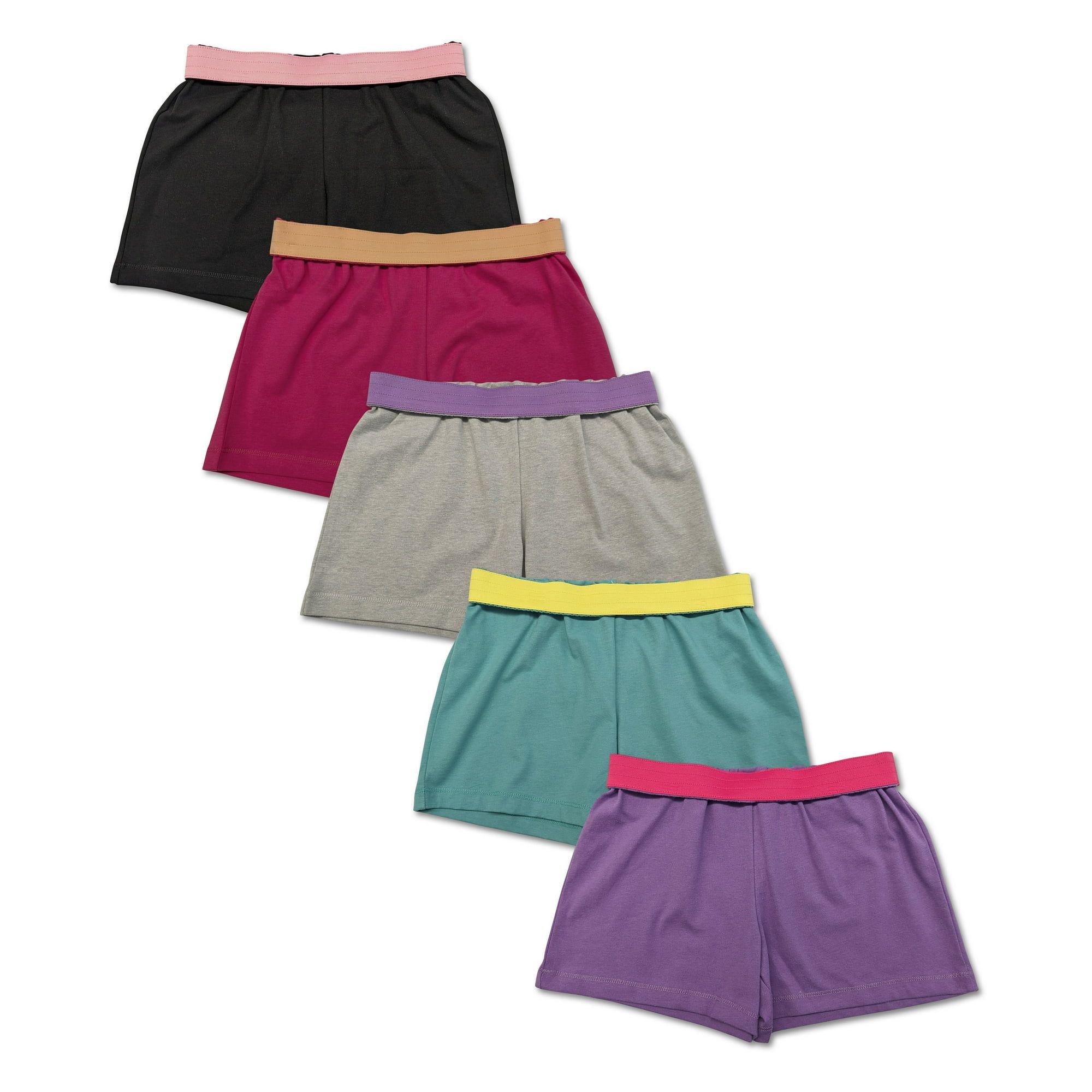 Wonder Nation Girl's Play Shorts 5-Pack, Sizes 4-18 and Plus | Walmart (US)