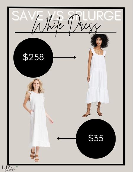 A simple white dress is big this spring for spring dresses. This spring dress is a great casual dress or for a date night outfit.  Is such a great splurge vs steal 

#LTKFind #LTKSeasonal #LTKstyletip