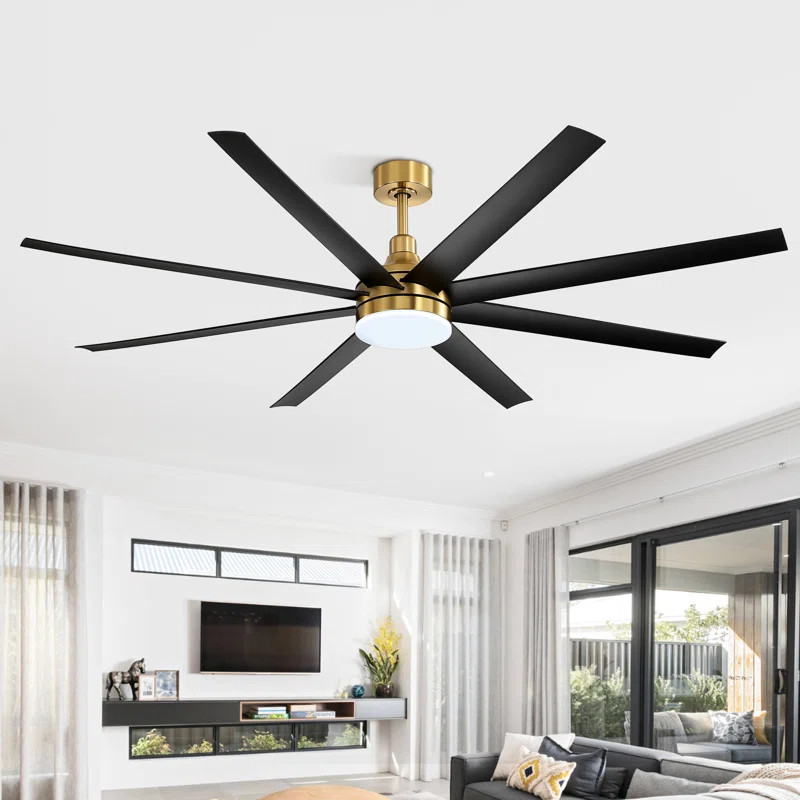 Jamii-Leigh 65" 8 - Blade LED Standard Ceiling Fan with Remote Control and Light Kit Included | Wayfair North America