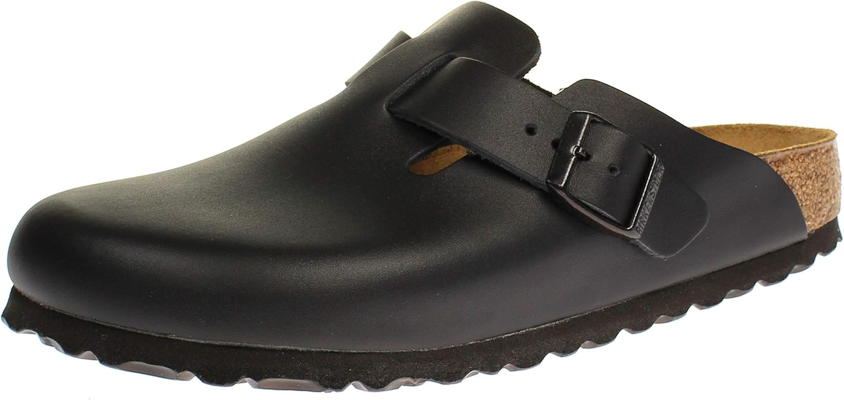 Birkenstock Unisex's Boston Leather Clogs | Amazon (UK)