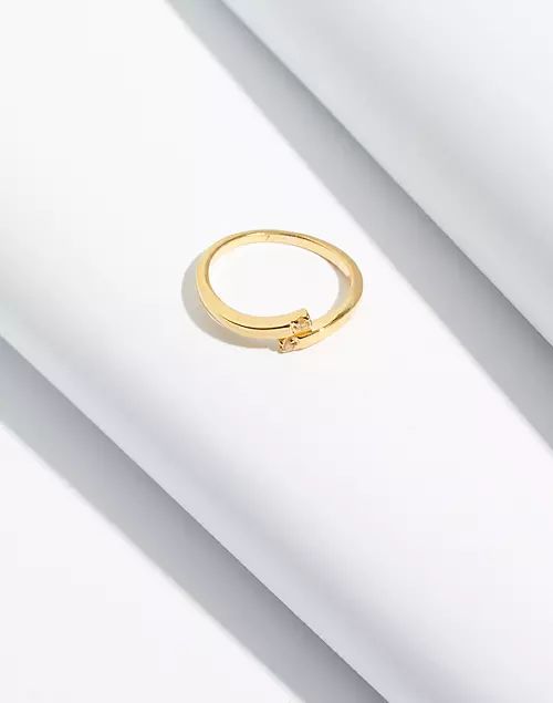 Delicate Collection Demi-Fine White Topaz Open Ring | Madewell