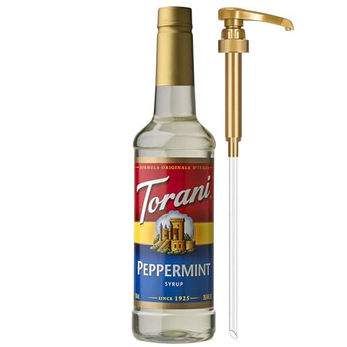 Torani Coffee Syrup, Peppermint Flavored Syrup for Drinks, Pump Included, 25.4 Fl Oz | Amazon (US)