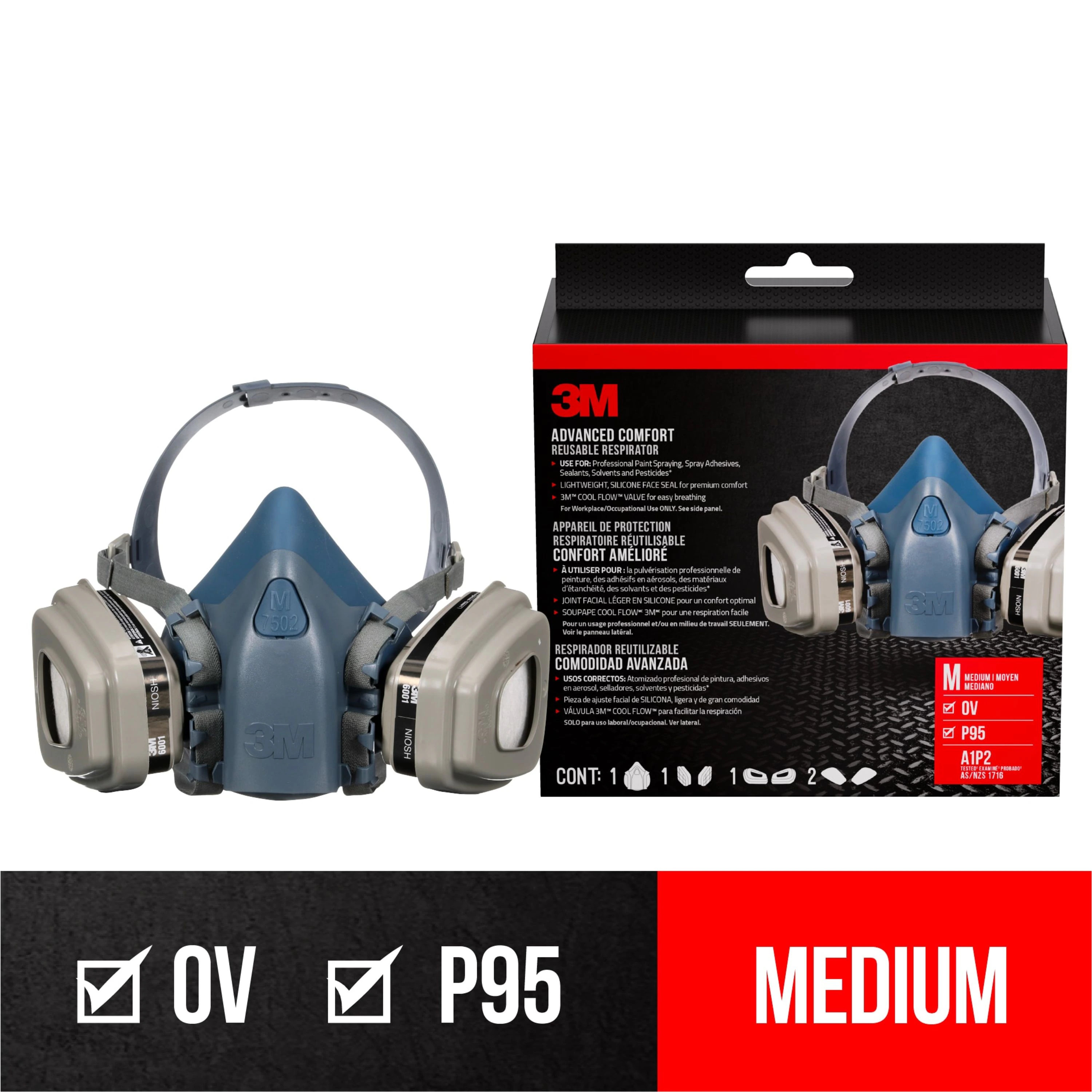 3M Blue P95 Medium Multi-Purpose Half Face Respirator | 7512P1-DC | Lowe's