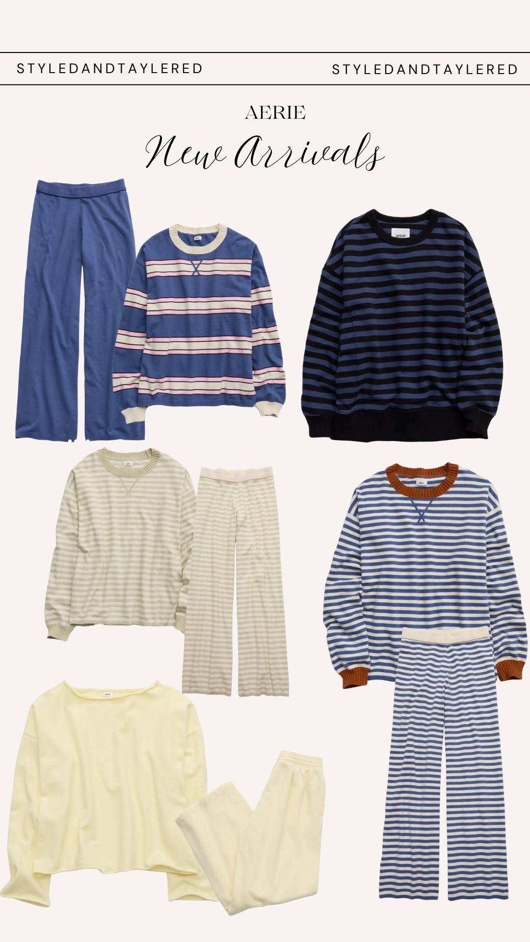 Aerie new arrivals just dropped and everything is SOO GOOD 👏 all the stripes and matching sets 😍

Aerie loungewear
Aerie style
Aerie real
Cozy sets